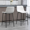 Bar Stools Set of 2, Upholstered Counter Height Bar Chairs, Kitchen Stools with Steel Legs