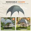 Elevated Dog Bed with Canopy, Portable Raised Dog Cot for XL Sized Dogs, Indoor & Outdoor, 48