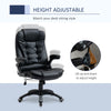 Executive Chair PU Leather Recliner Office Chair, with Swivel Wheels, Arm, Adjustable Height, High Back, Black