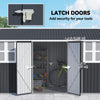 8.5' x 5.5' Metal Garden Storage Shed, Outdoor Tool Storage House with Lockable Door, Vents, Sloped Roof, Dark Grey