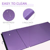 Soozier 4'x6'x2'' Folding Gymnastics Tumbling Mat, Exercise Mat with Carrying Handles for Yoga, MMA, Martial Arts, Stretching, Core Workouts, Purple