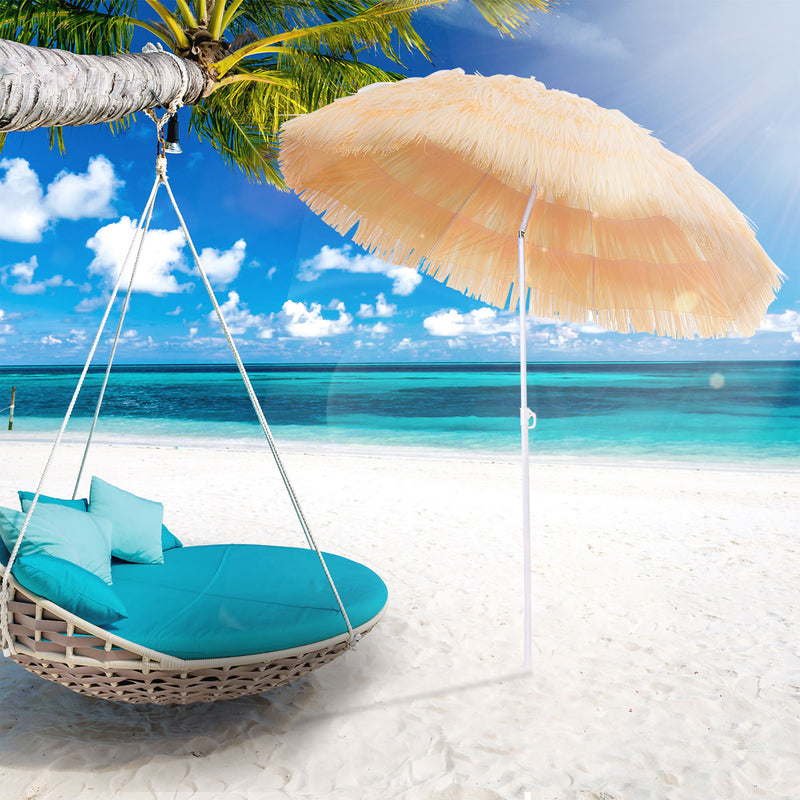 6FT Beach Umbrella Tilt Sunshade Height Adjustable Outdoor Market Patio Yard Crank Deck Sun Shade, Multi-color