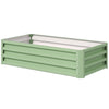 Galvanized Raised Garden Bed, Outdoor Planter Box for Vegetables, Flowers, Herbs, 4' x 2' x 1', Light Green