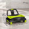 Soozier Ab Wheel Roller, Automatic Rebound Abdominal Wheel, Core Training Equipment with Phone Holder and Foldable Handle