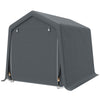 7.9' x 6.6' Garden Storage Tent, Patio Storage Shelter w/ Metal Frame and Double Zipper Doors