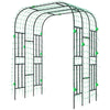 Arched Garden Trellis, 8 FT Tall Metal Plant Trellis Support with Trellis Netting for Climbing Plants