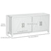 Sideboard Cabinet Buffets Table with Barn Style Doors TV Cabinet Stand for TVs up to 65