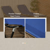 Set of 2 Folding Outdoor Lounge Chair, Sun Tanning Chairs with Reclining Back, Breathable Mesh for Beach Patio, Blue