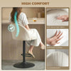 Bar Stools Set of 2, Swivel Counter Height Barstools with Footrest, Cream White