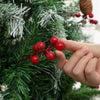 9ft Flocked Prelit Christmas Tree Spruce, Dual Colour, Remote, Hinged Artificial Xmas Tree with Pinecones, Berries