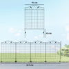 Garden Decorative Fence 4 Panels 44in x 12ft Steel Wire Border Edging for Landscaping