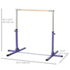 Soozier Professional Gymnastics Bar for Kids, Toddler Home Gymnastics Equipment with 13-level Adjustable Height, Purple