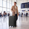 28-Inch Expandable Luggage, Hardshell Suitcase with Spinner Wheels, Top Handle, Side Handle, TSA Lock, Black