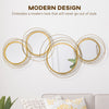 Metal Wall Art Gold Frame Circle Bathroom Mirror Decor Home Hanging Wall Sculptures for Living Room Bedroom Dining Room, 42.25