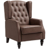Faux Leather Accent Chair with Thick Padding for Living Room, Bedroom, Home Office