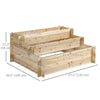 3-Tier Wood Raised Garden Bed, 47.2