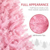 5' Artificial Pink Christmas Tree with Auto Open, Steel Base, Wide Shape for Indoor Xmas Decoration