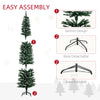 6FT Artificial Snow Dipped Christmas Tree Xmas Pencil Tree Holiday Home Indoor Decoration with Foldable Black Stand, Green