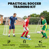 Soozier Soccer Goal, 8 x 5ft Portable Practice Soccer Net with Nylon Mesh, Steel Frame, for Indoor and Outdoor Use