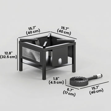 Camping Stove, 65000 BTU High Pressure Propane Stove Outdoor Burner with Detachable Burner, Black