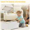 Qaba Kids Bookshelf and Toy Storage, 3-Tier Bookcase with 6 Removable Bins and Box for Toddler Nursery Playroom, Multi