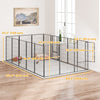 16 Panels Dog Playpen with Strap, Portable & DIY, for Large Dogs, for Yard, RV, Camping, Garden, 47