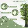 5.3ft Artificial Tree Set of 2, Indoor Fake Bamboo with Pot, for Home, Office, and Living Room Decor