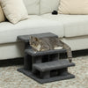 3 Tier Pet Stairs Dog Cat Step Scratch Post Furniture, Dark Grey