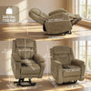 Power Recliner Chair with Massage, Electric Lift Chair for Elderly with Side Pockets, 2 Memory Positions, Remote