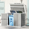 41 Cu. Ft. Outdoor Storage Shed, Outdoor Horizontal Trash Can Storage with Chain Lid, Lockable Storage Box