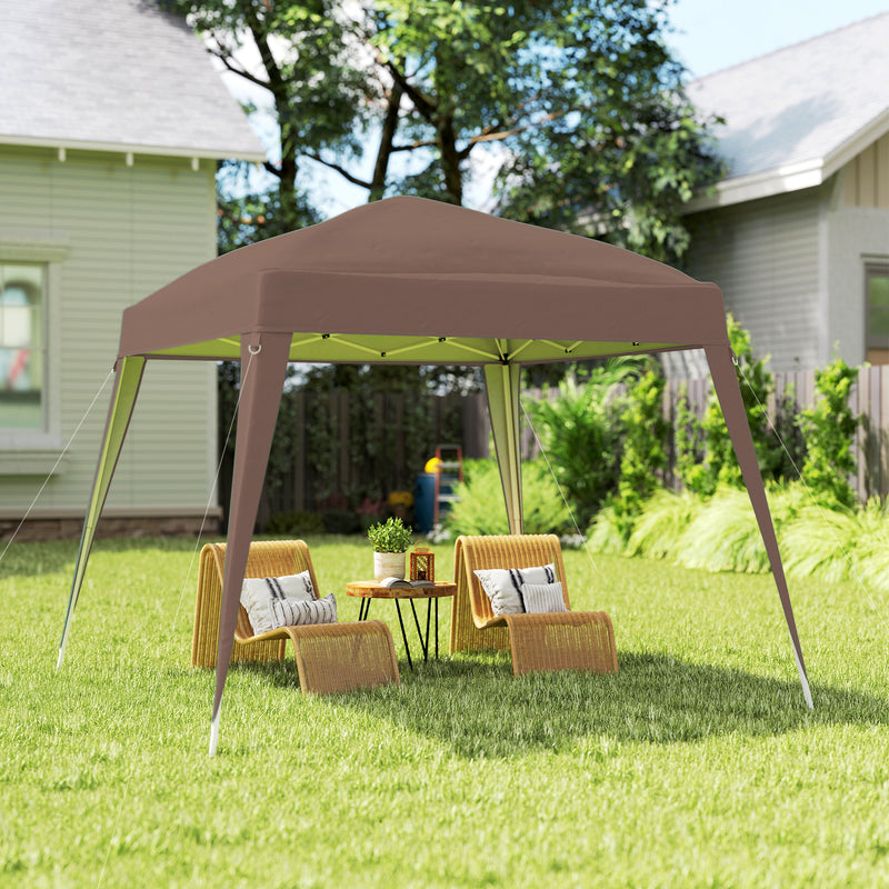 8' x 8' Pop Up Canopy, Outdoor Folding Tent, Portable Party Tent with Carrying Bag for Camping, Party, Picnic, Coffee