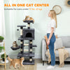 52 Inch Large Cat Tree for Indoor Cats, Dark Grey