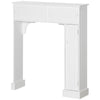 Modern Over The Toilet Storage, Bathroom Cabinets Over Toilet with 2 Sliding Doors, 3 Adjustable Shelves, White