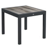 Extendable Dining Table, Rectangular Patio Outdoor Table with Aluminum Frame and Plastic Board Tabletop for Lawn, Grey