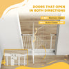 Extra Tall Dog Gate with Door, Pressure Fit, Auto Close, Double Locking for Doorways Hallways Stairs, 29