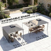 Patio Gazebo with Double Roof Outdoor Gazebo Canopy with Extendable Shade 126
