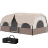 4 Person Camping Tent, 3 Room Cabin Tent, 3000mm Waterproof and UPF30+ with Sewn in Groundsheet and Carry Bag