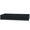 6 x 3 x 1ft Galvanized Raised Garden Bed, Reinforced Outdoor Planter Box with Open Bottom, Dark Grey