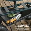 Garden Cart Garden Seat on Wheels with Tool Tray, 360° Swivel and Height Adjustable Seat, for Patio and Yard