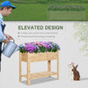 Raised Garden Bed with Legs, Elevated Box Planter with Storage Shelf, Bed Liner for Backyard Patio, Natural Wood