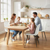 Dining Chairs Set of 4, Upholstered Dining Room Chairs with Steel Legs, Modern Kitchen Chair for Dining Room, Cream White