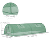 Portable Mini Greenhouse, Tunnel Growing Tent with 5 Mesh Windows and Steel Frame, 7' x 3' x 2', Green