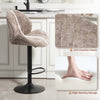Bar Stools Set of 2, Swivel Barstools with Back, Adjustable Height and Footrest for Kitchen Island, Dining Room, Brown