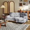 Modern Corner Couch with Right Chaise Lounge, Tufted 3-Seater Sofa with Wooden Legs for Living Room