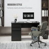 Computer Desk with Storage, PC Table with Drawers and Cabinet for Home Office, Study Room, Black