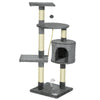 46Inch Scratching Cat Tree, Multi Level Cat Tower for Large Cats Adult with Toys and Condo, Grey