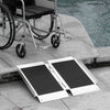 4' Portable Wheelchair Ramp Aluminum Threshold Mobility Single-fold for Scooter with Carrying Handle
