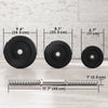 Soozier Adjustable 2 x 44lbs Weight Dumbbell Set for Weight Fitness Training Exercise Fitness Home Gym Equipment, Black (Pair)