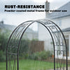 8 ft Garden Arch, Outdoor Trellis Arbor for Climbing Plants, Wedding Arch for Party Outdoor Garden Backyard, Black