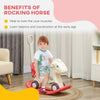 Qaba 4 in 1 Kids Rocking Horse w/ Detachable Balance Board & Push Handel